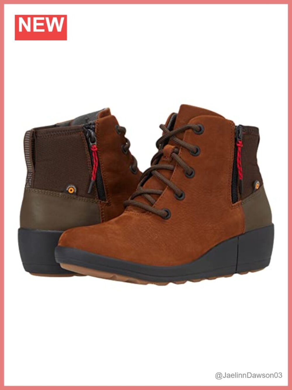 BOGS Women's Vista Rugged Lace Waterproof Leather Snow Boots